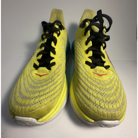 HOKA ONE ONE Rocket X Women’s Size 7B Running Shoes Yellow Blue - Picture 5 of 8